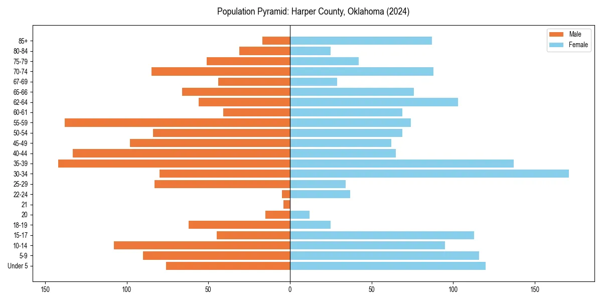 Population pyramid for 
