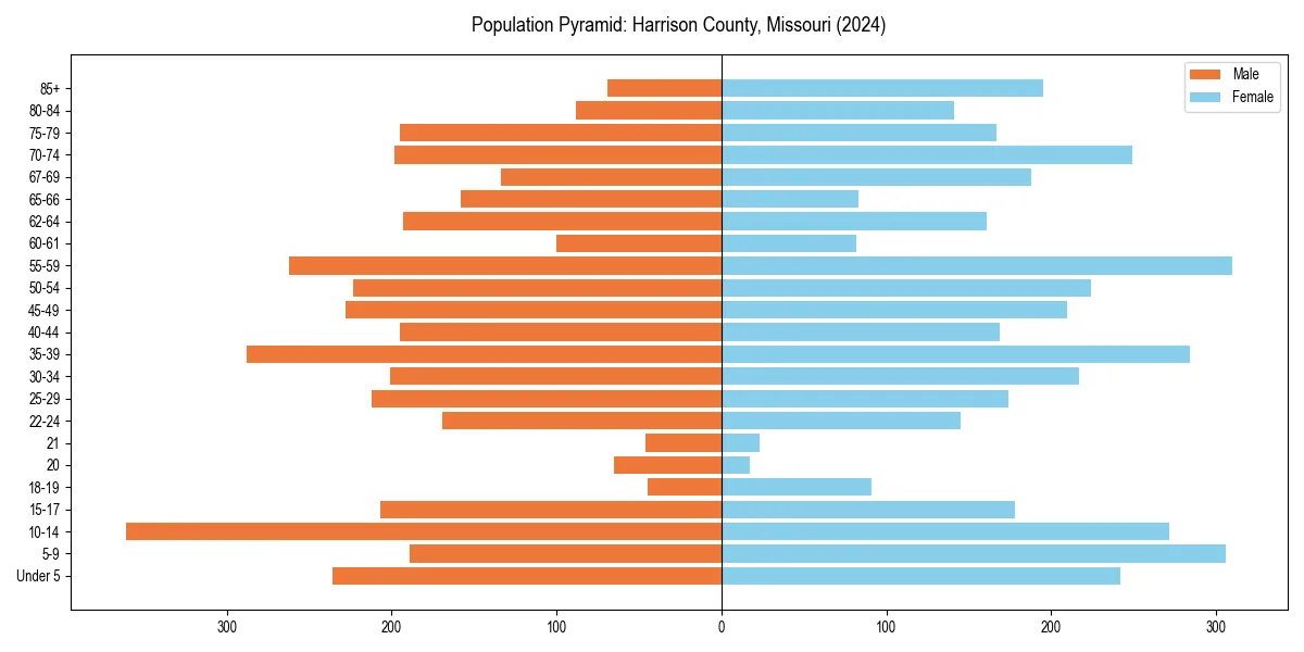 Population pyramid for 