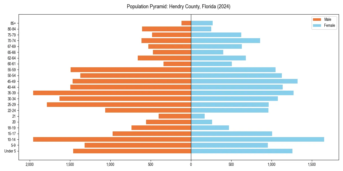 Population pyramid for 
