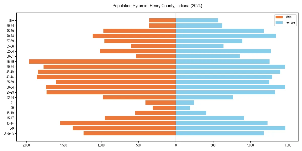 Population pyramid for 