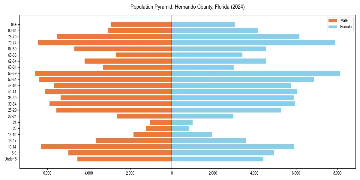 Population pyramid for 