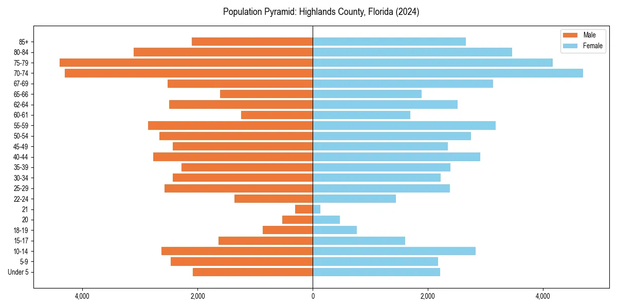 Population pyramid for 