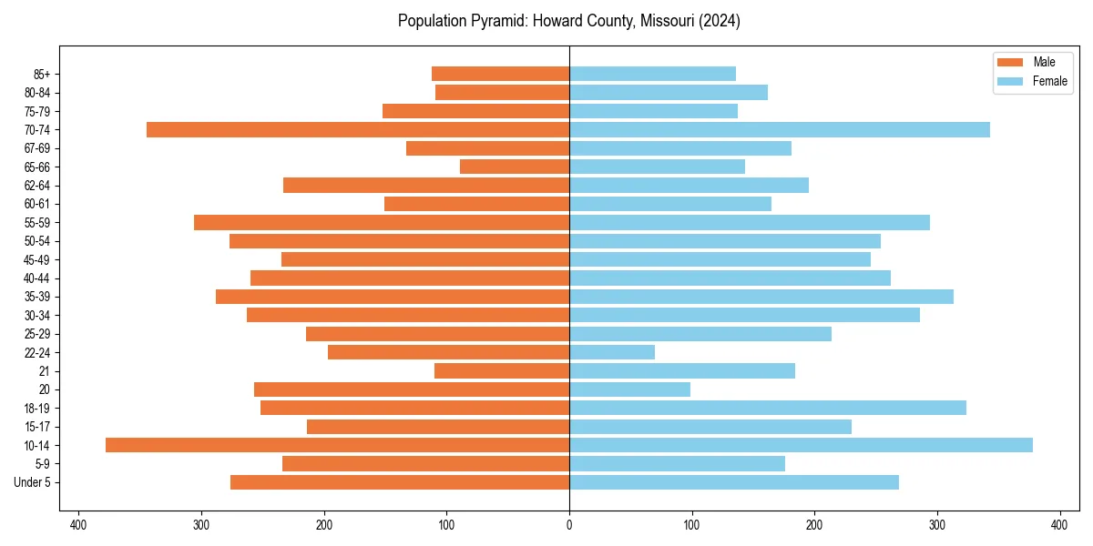 Population pyramid for 