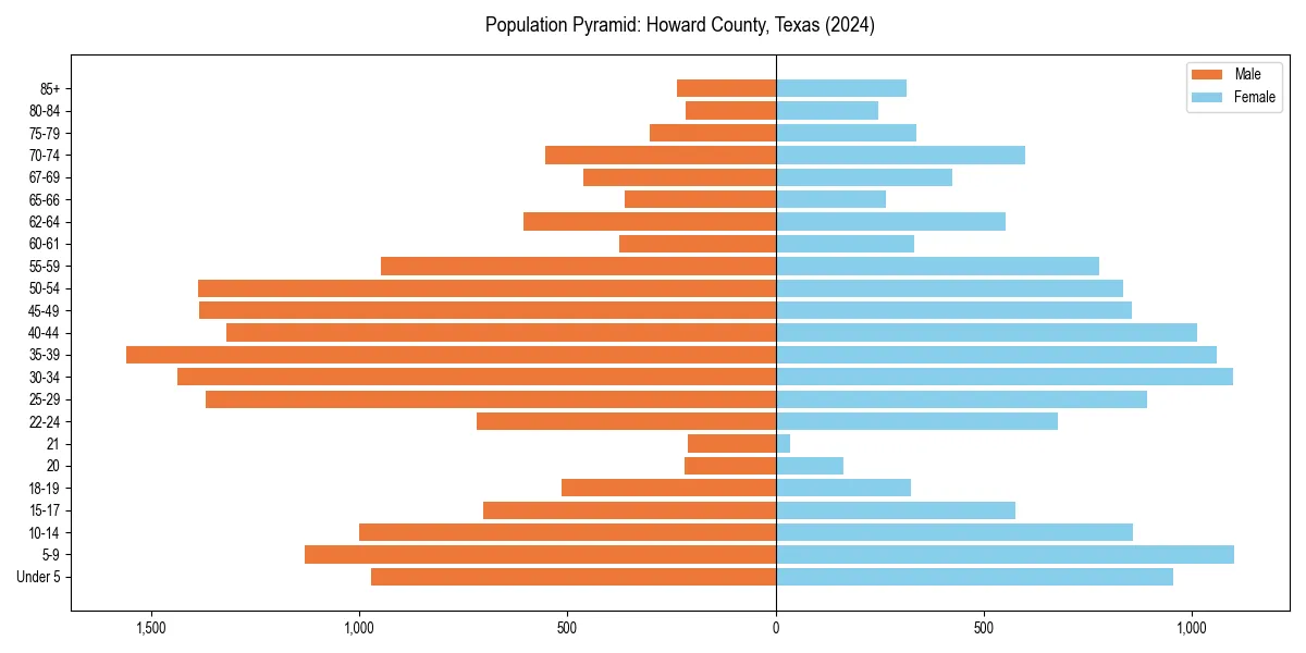 Population pyramid for 