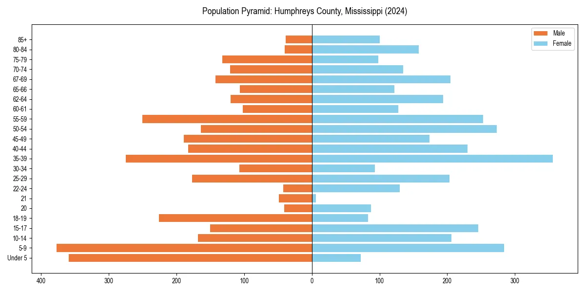 Population pyramid for 