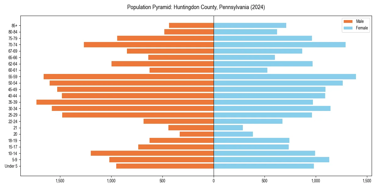 Population pyramid for 