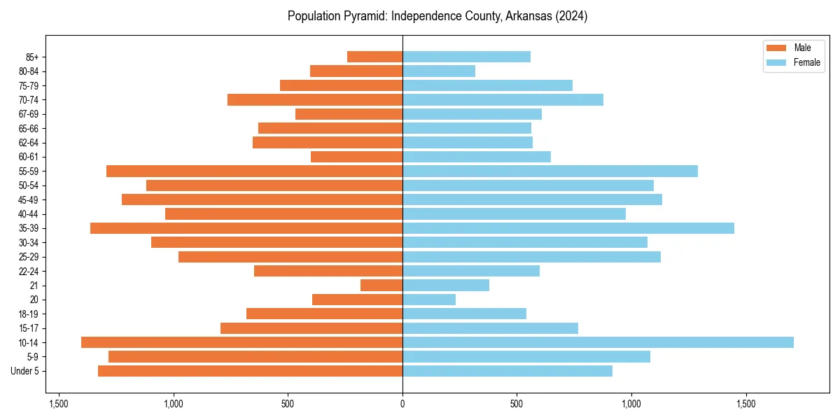 Population pyramid for 