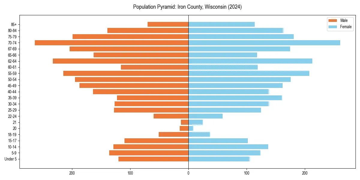 Population pyramid for 