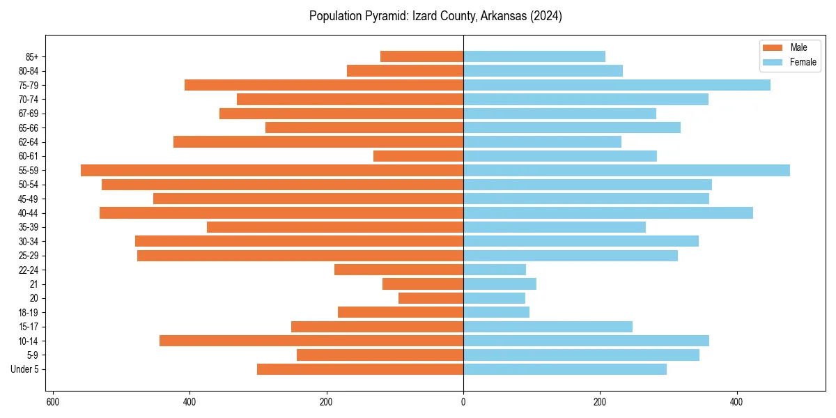 Population pyramid for 