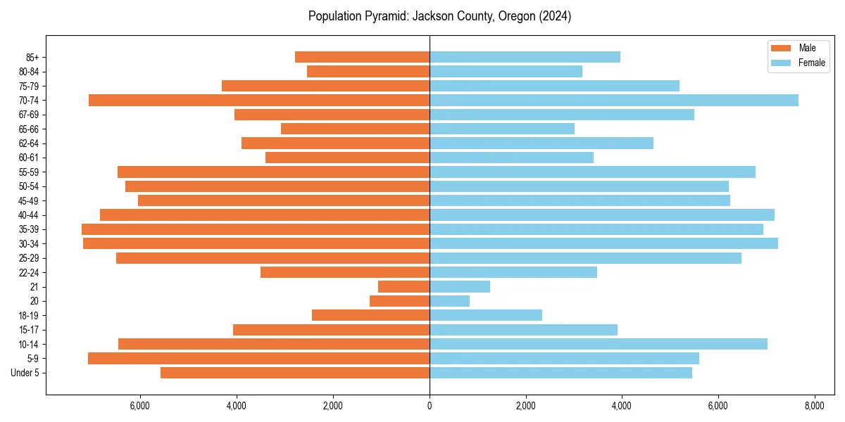 Population pyramid for 