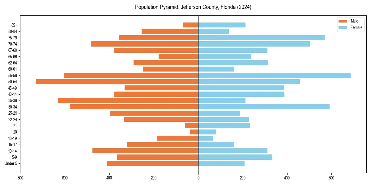 Population pyramid for 