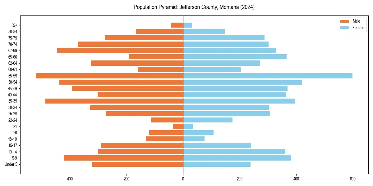 Population pyramid for 