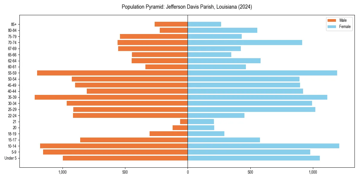 Population pyramid for 