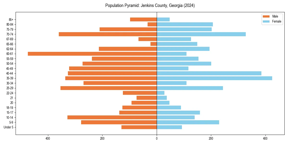 Population pyramid for 