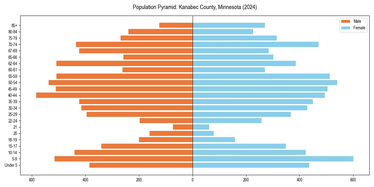 Population pyramid for 