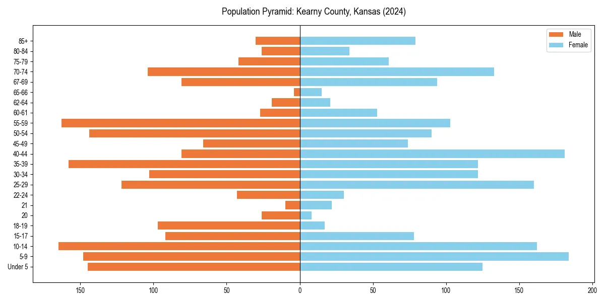 Population pyramid for 