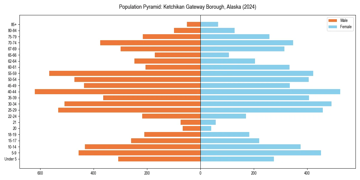 Population pyramid for 