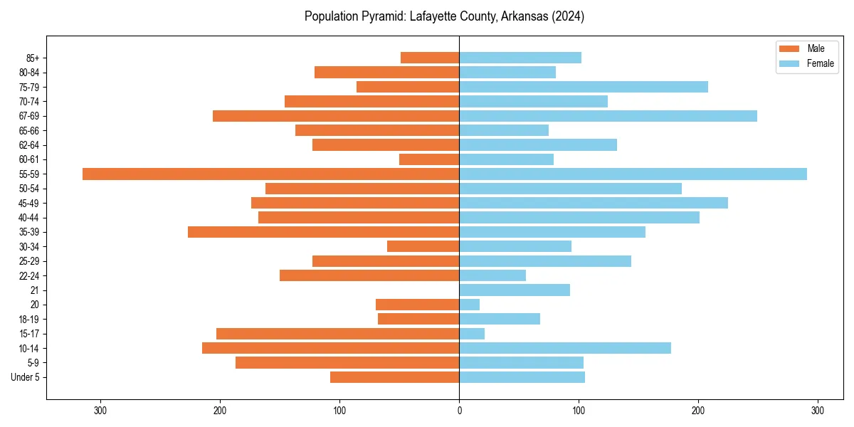 Population pyramid for 