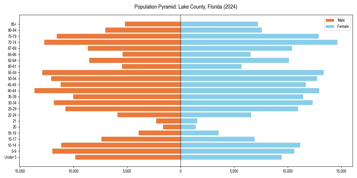 Population pyramid for 