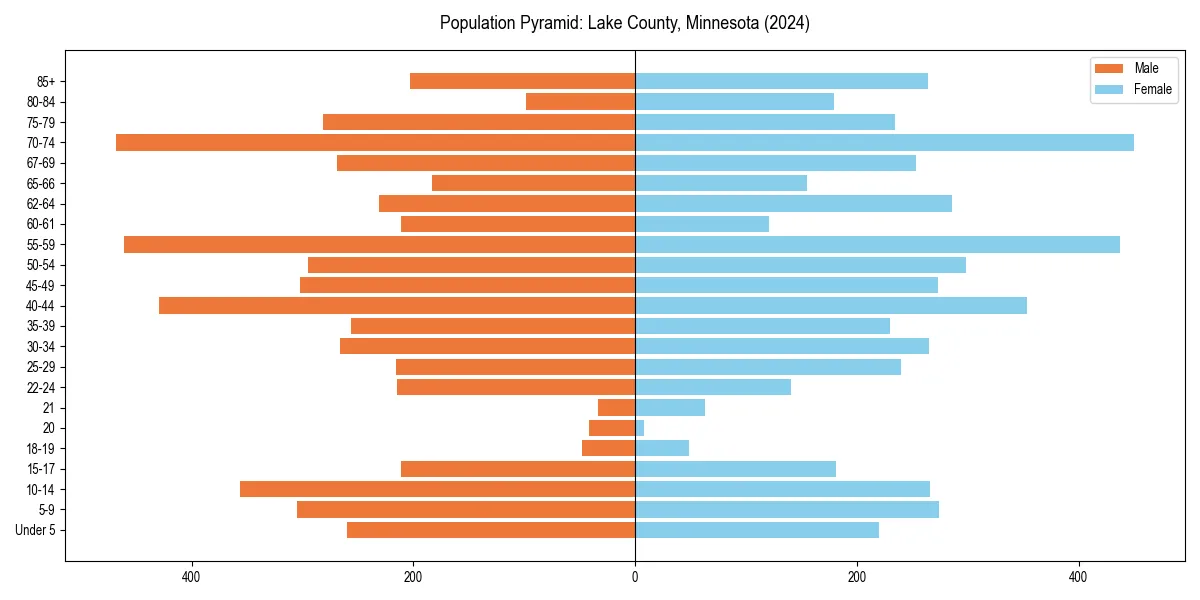 Population pyramid for 