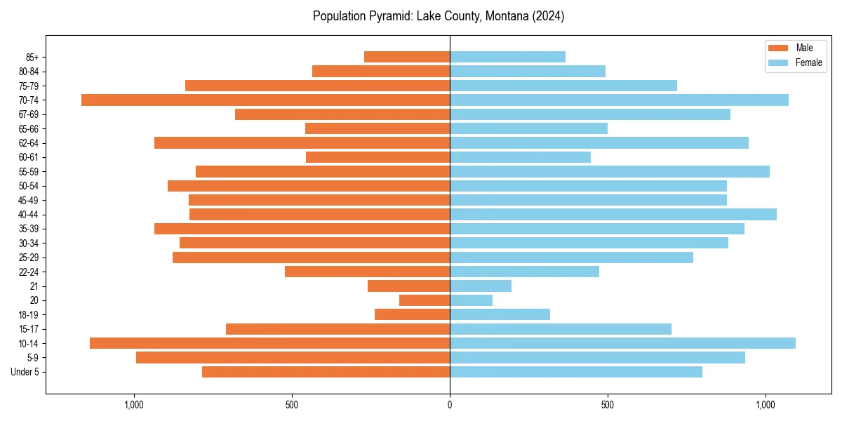 Population pyramid for 