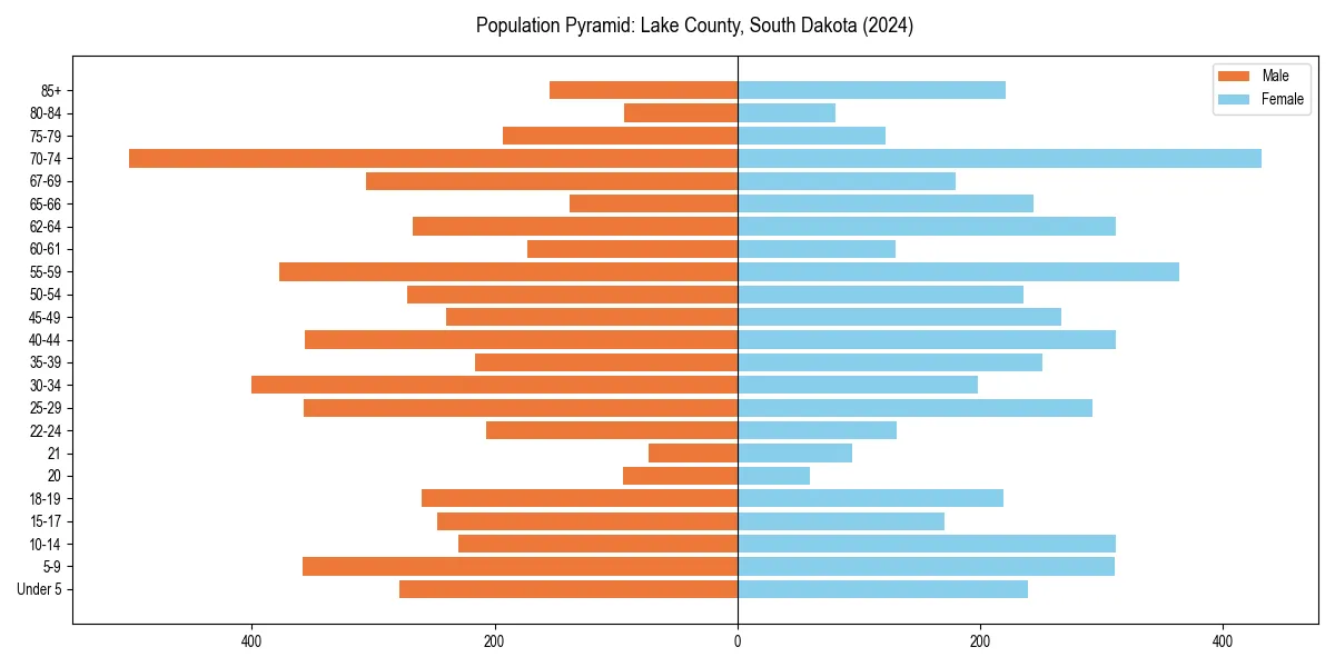 Population pyramid for 