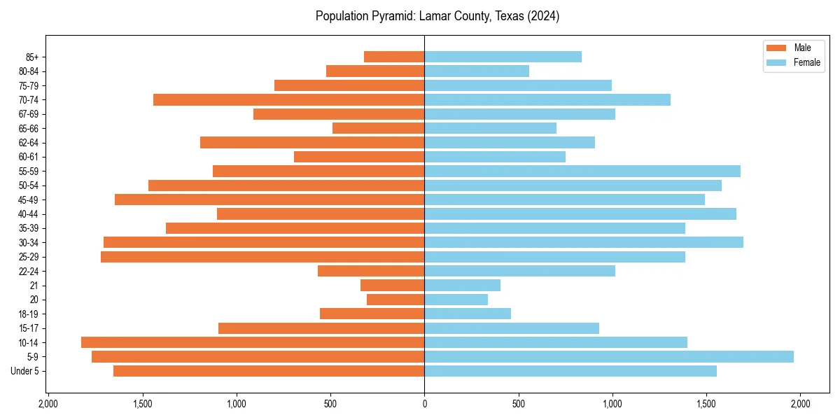 Population pyramid for 