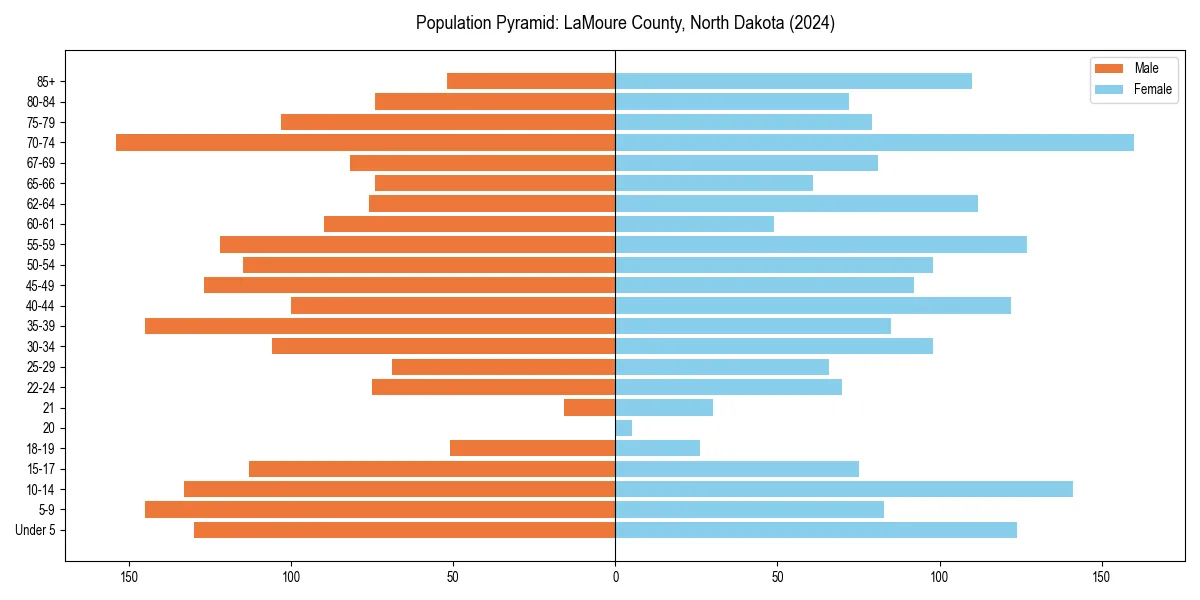 Population pyramid for 