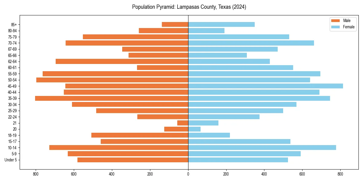 Population pyramid for 