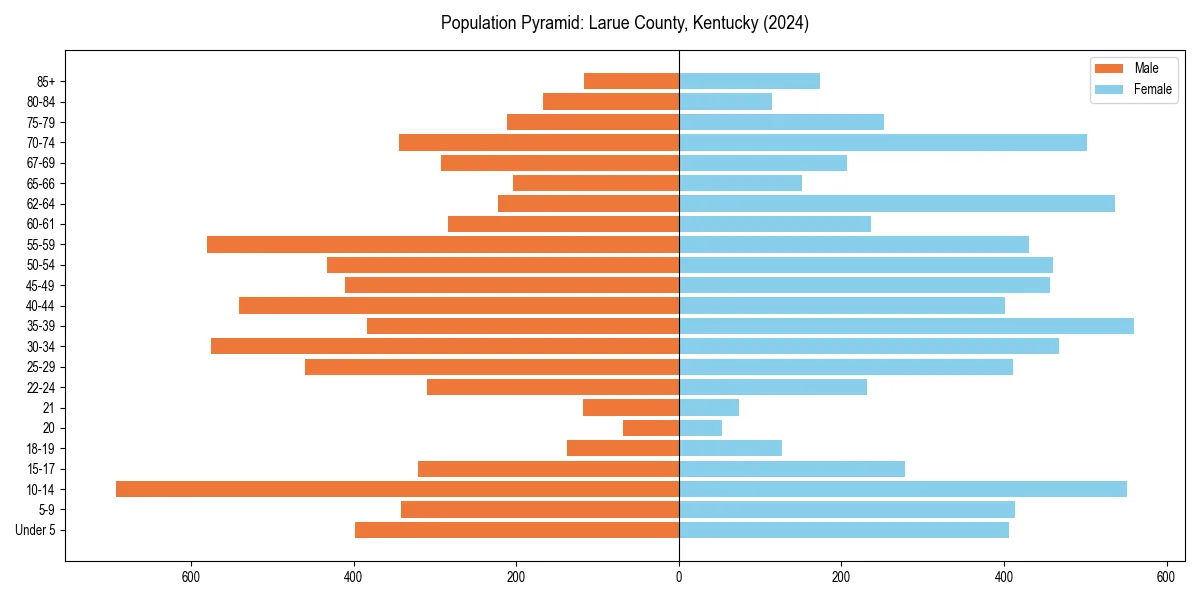 Population pyramid for 