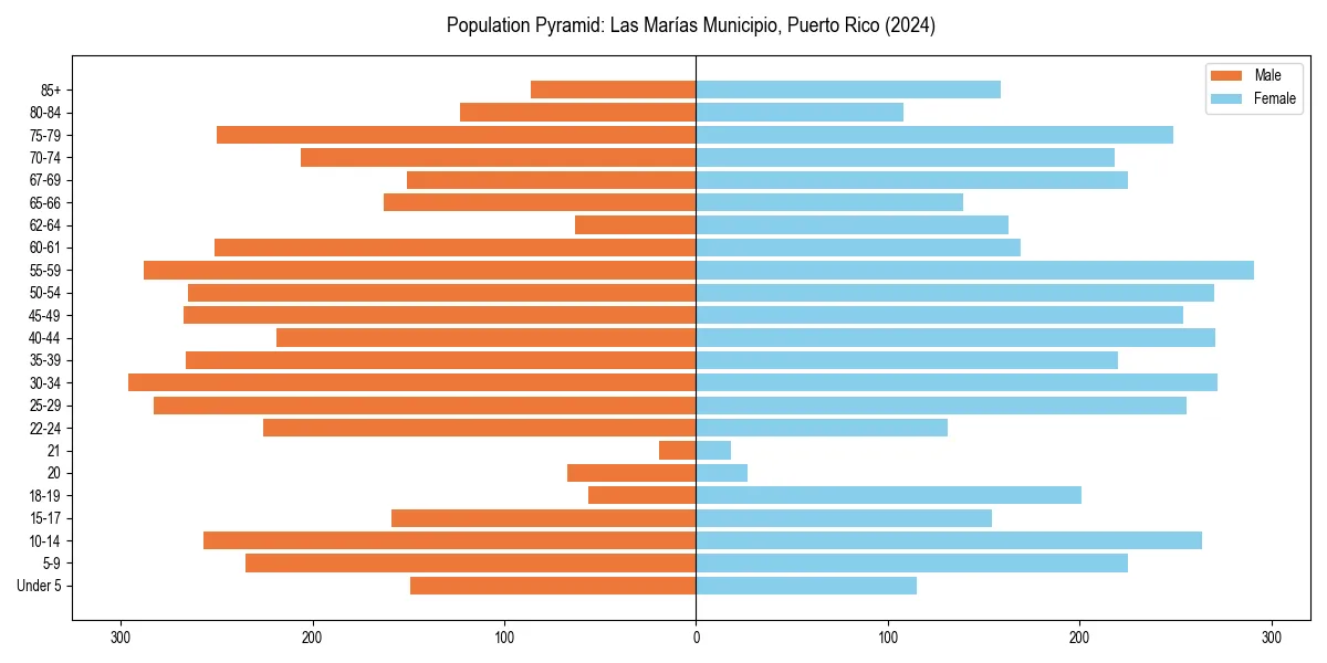 Population pyramid for 