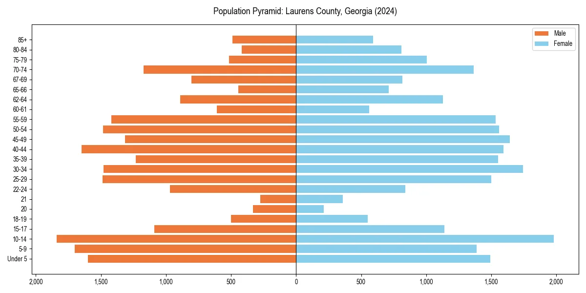 Population pyramid for 