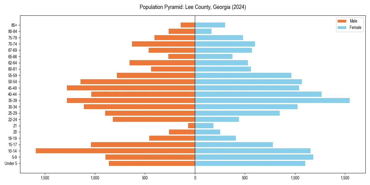 Population pyramid for 
