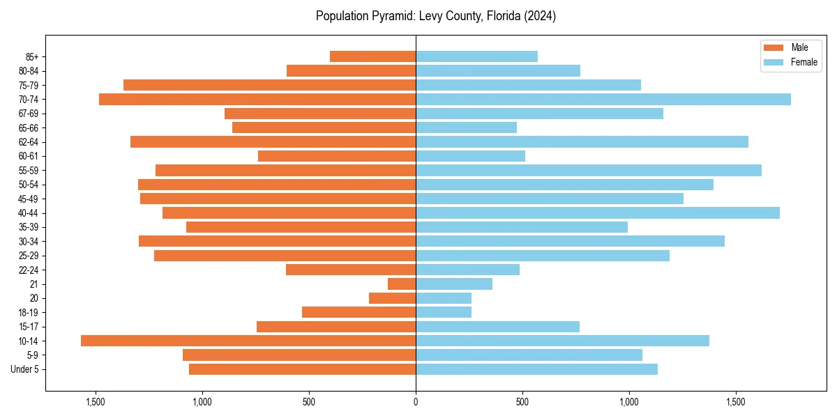 Population pyramid for 