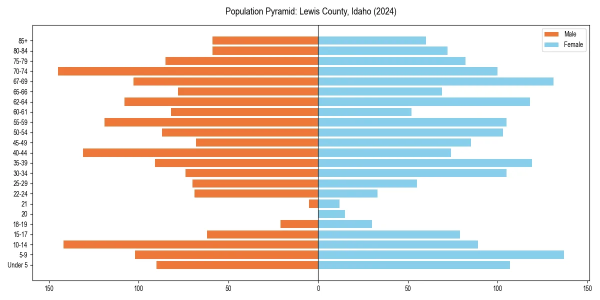 Population pyramid for 