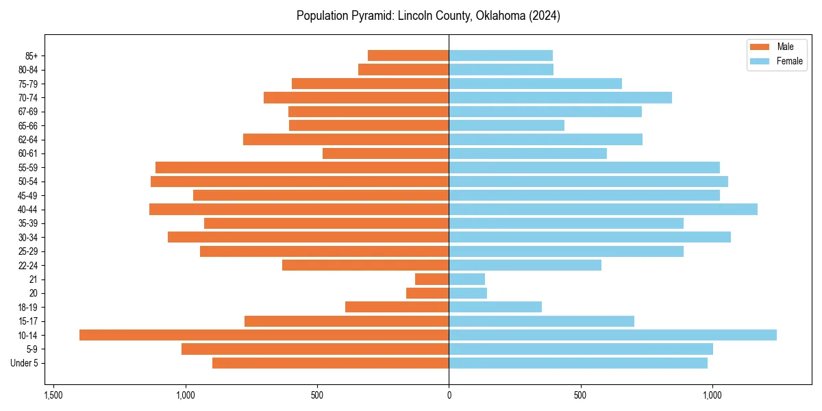 Population pyramid for 