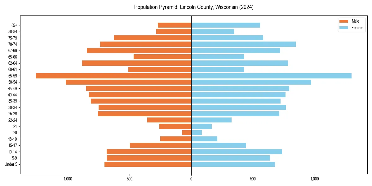 Population pyramid for 
