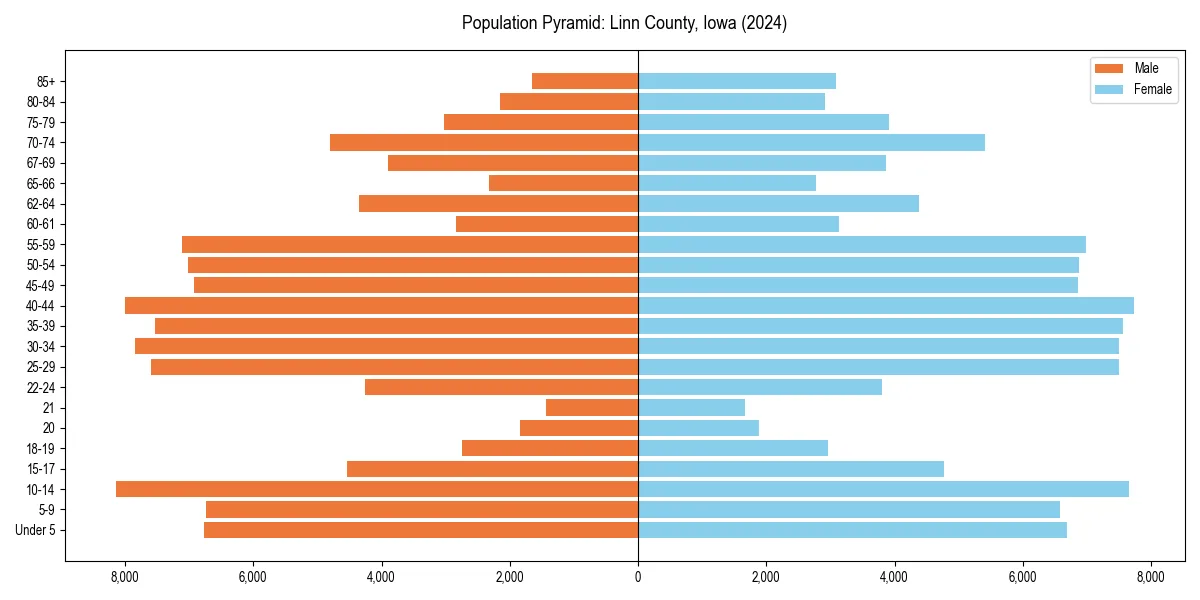 Population pyramid for 