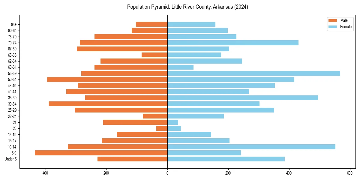 Population pyramid for 