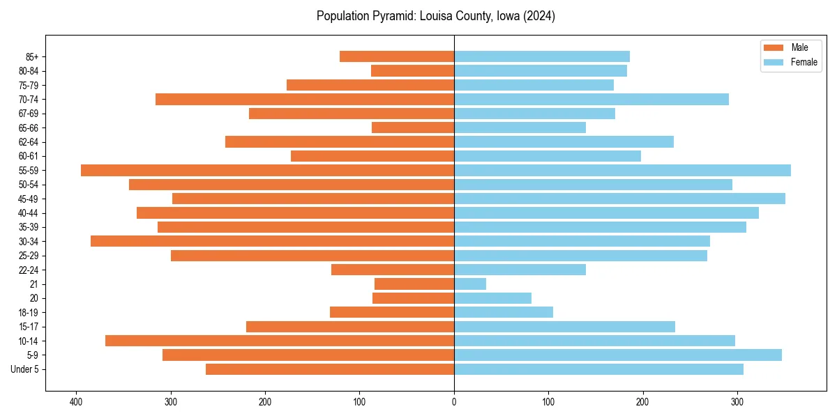 Population pyramid for 