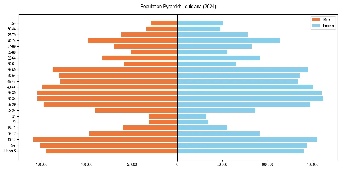 Population pyramid for 