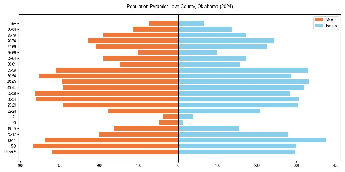 Population pyramid for 