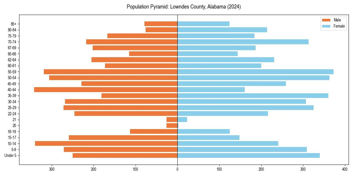 Population pyramid for 