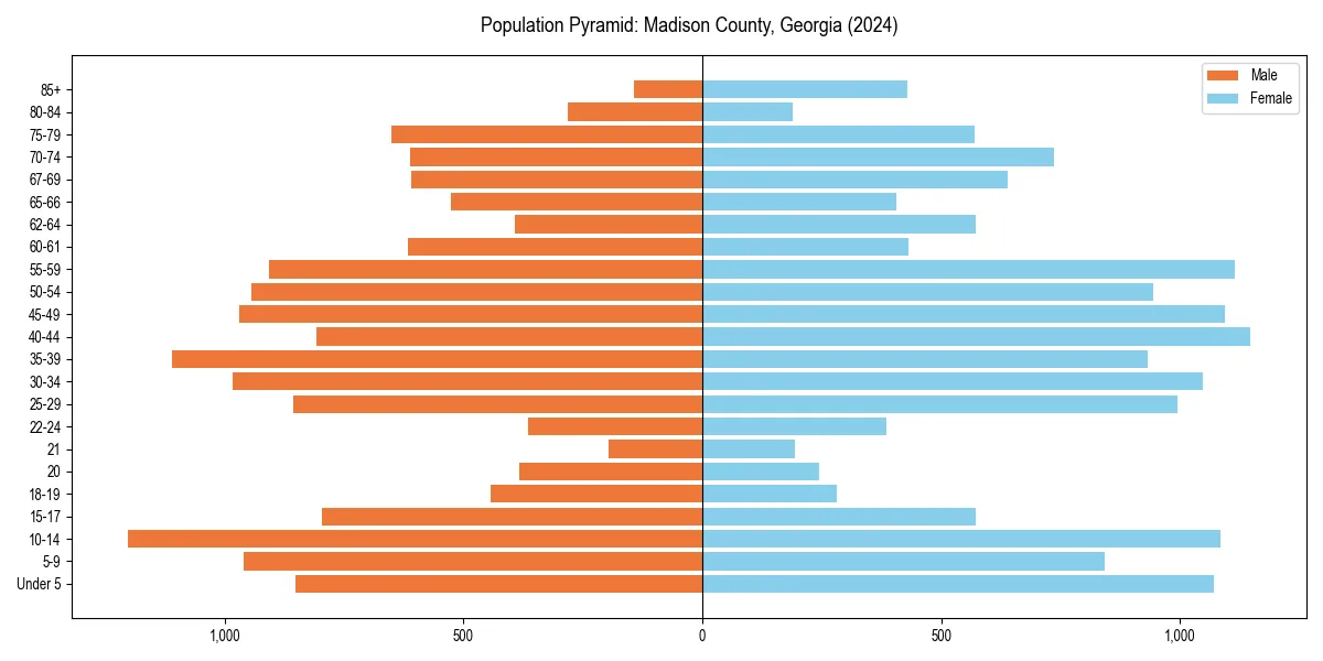 Population pyramid for 