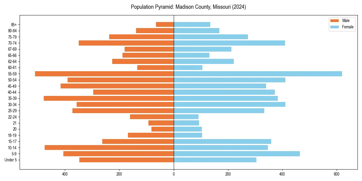 Population pyramid for 