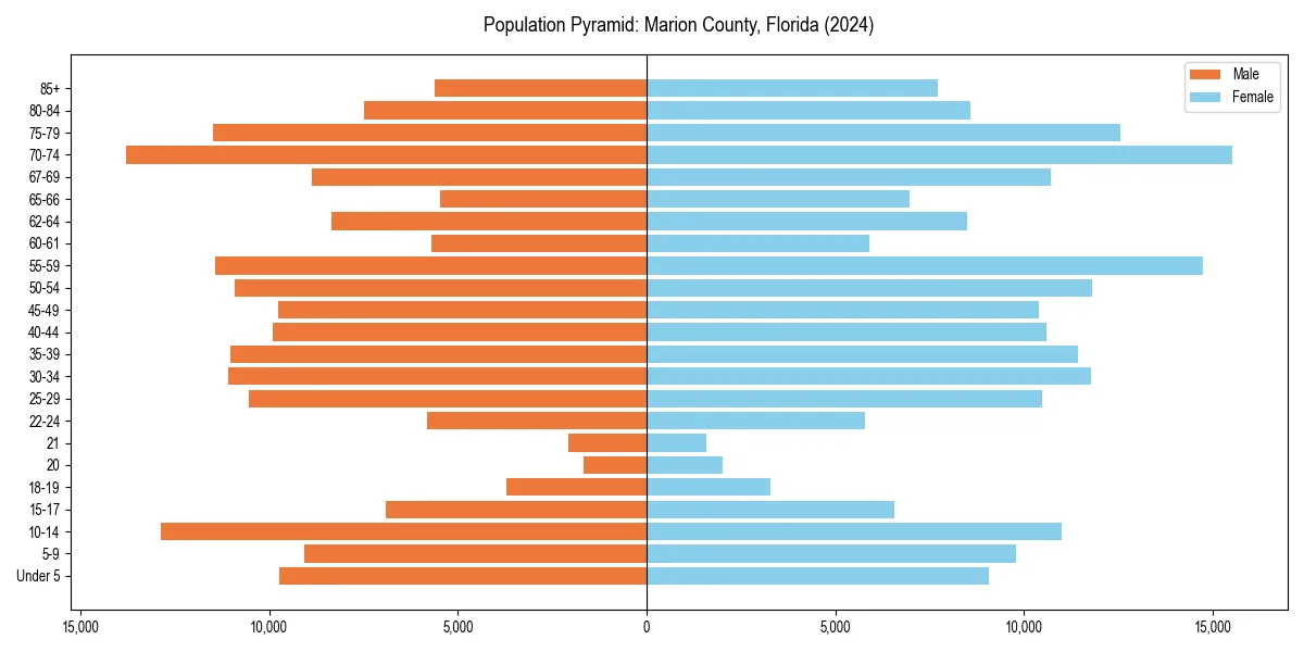 Population pyramid for 