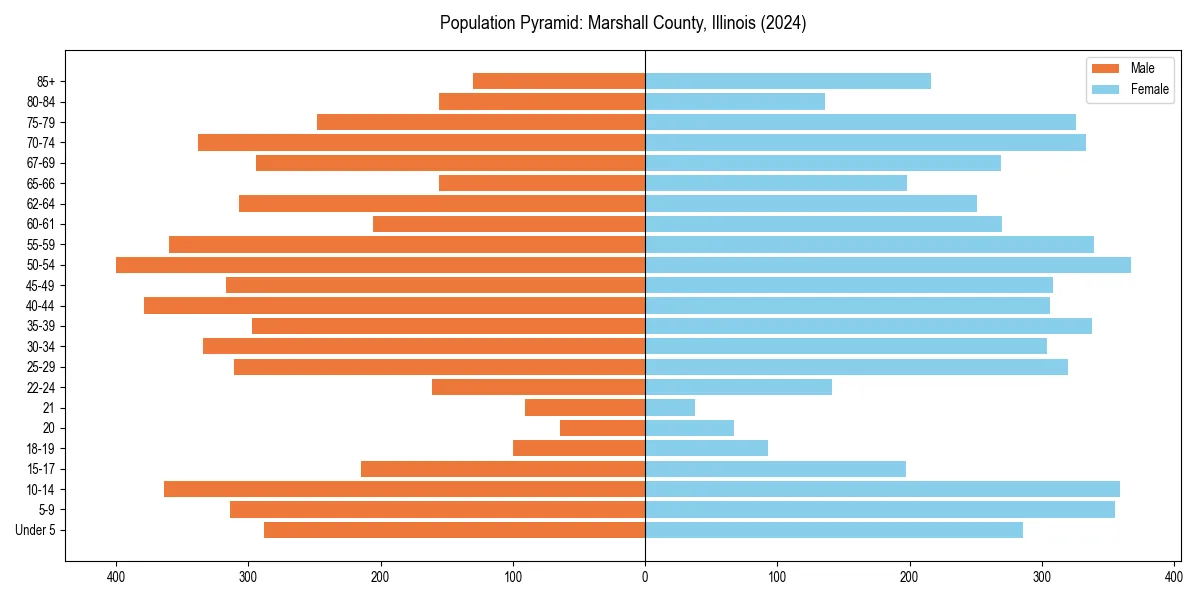 Population pyramid for 