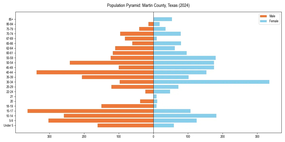 Population pyramid for 