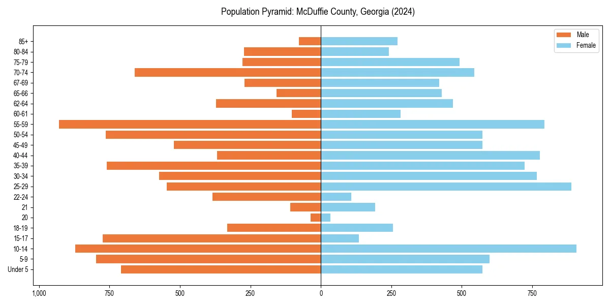 Population pyramid for 
