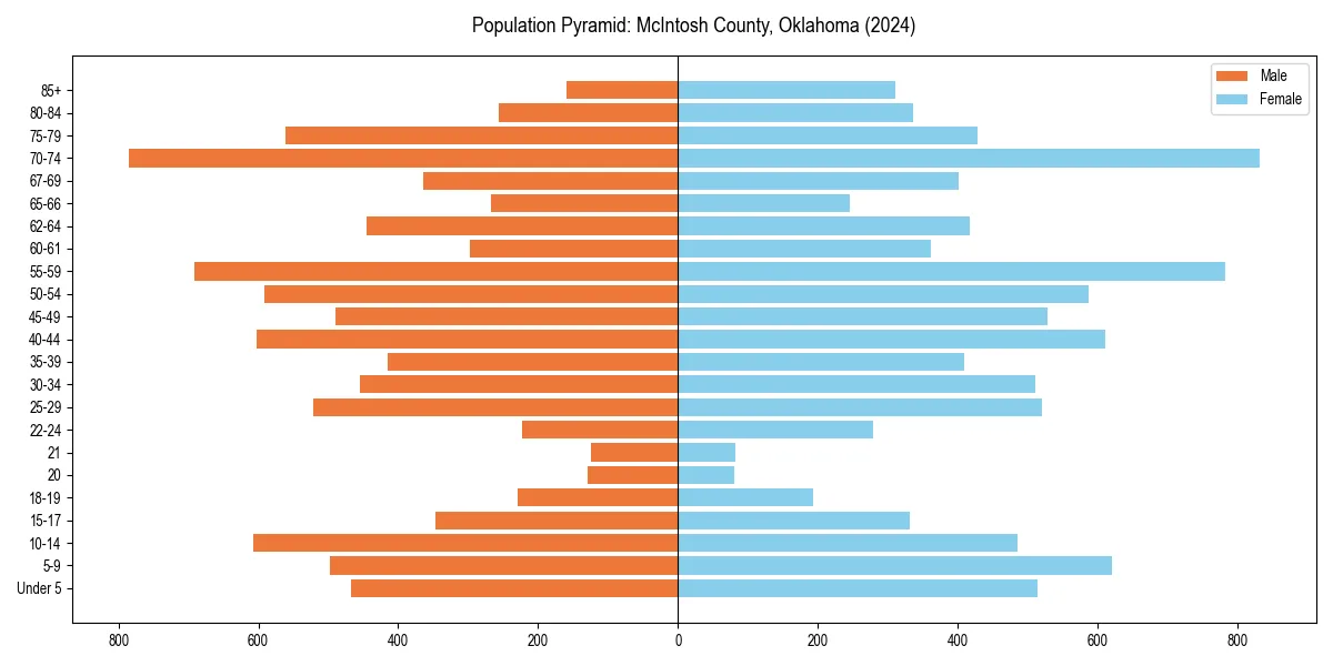 Population pyramid for 